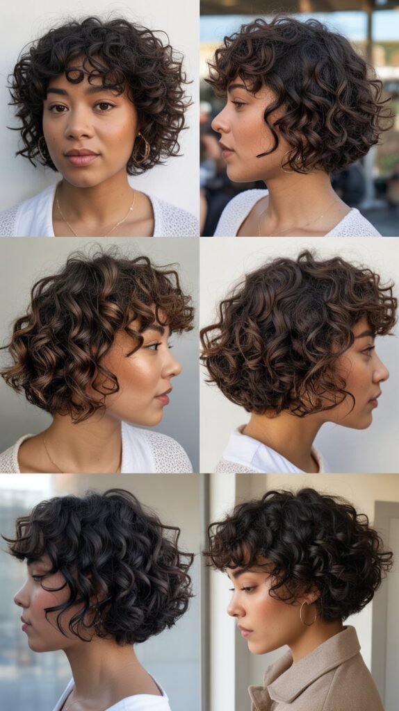 Curly Inverted Bob