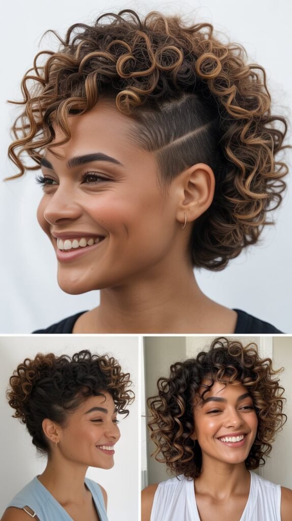Curly Mohawk Style