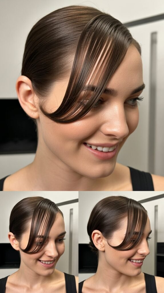 Blunt Bob With Long Curtain Bangs