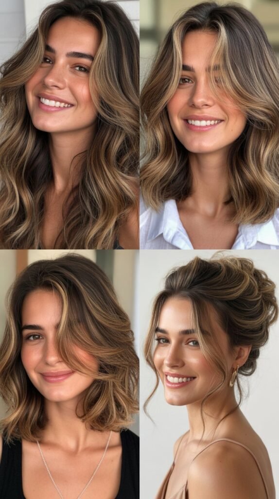  Face-Framing Caramel Highlights