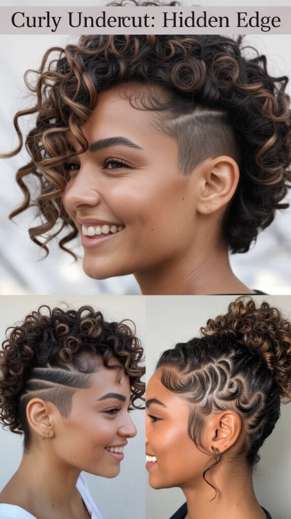 Curly Undercut: Hidden Edge