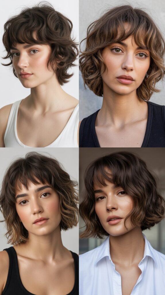  Baby Bangs With Textured Choppy Layers