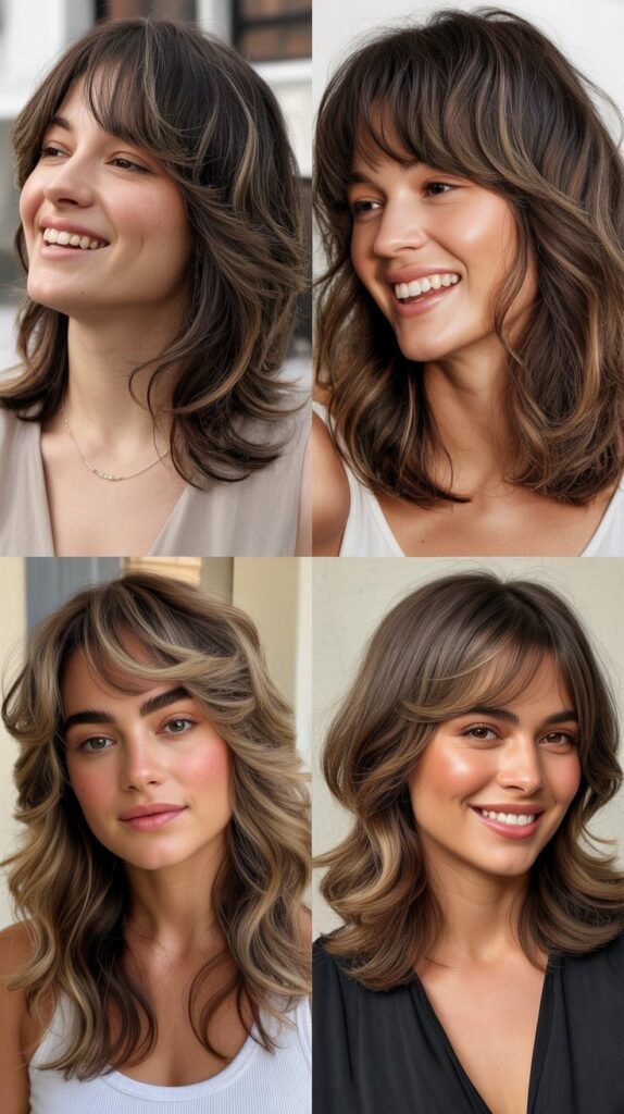 Celebrating the Versatility of Wispy Bangs and Layered Hair