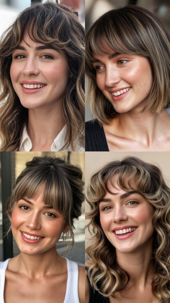 . Face-Framing Airy Bangs