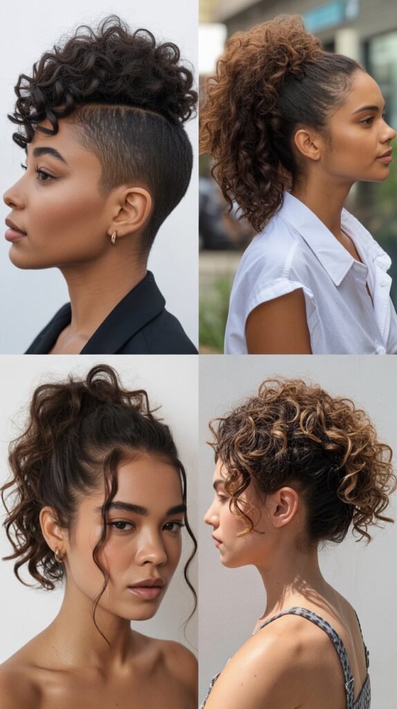Curly Mohawk Ponytail