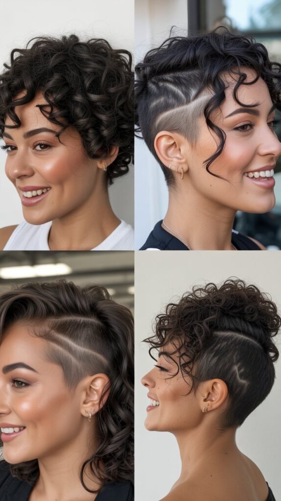 Curly Disconnected Undercut