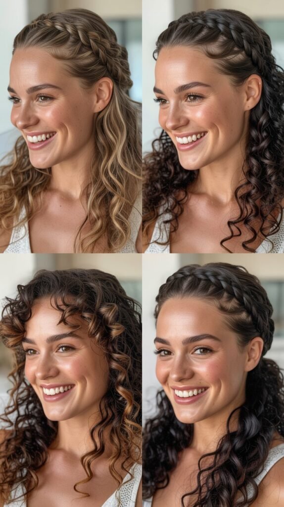  High Curly Bun with Wrapped Base