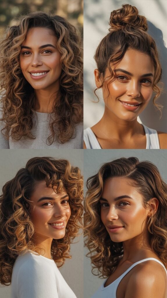 Platinum Balayage Tight Curls