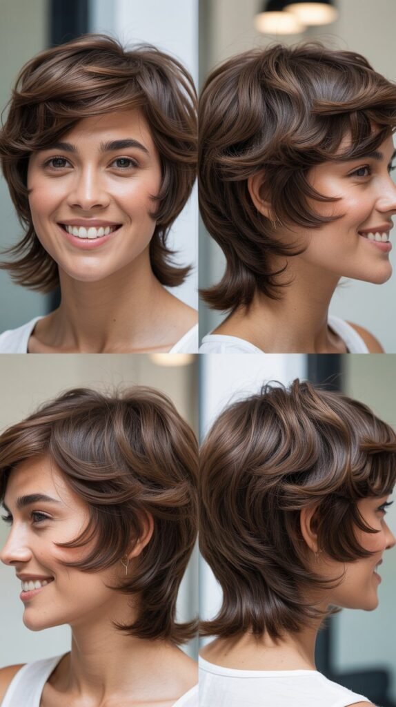  Precision Cut With Feathered Layers