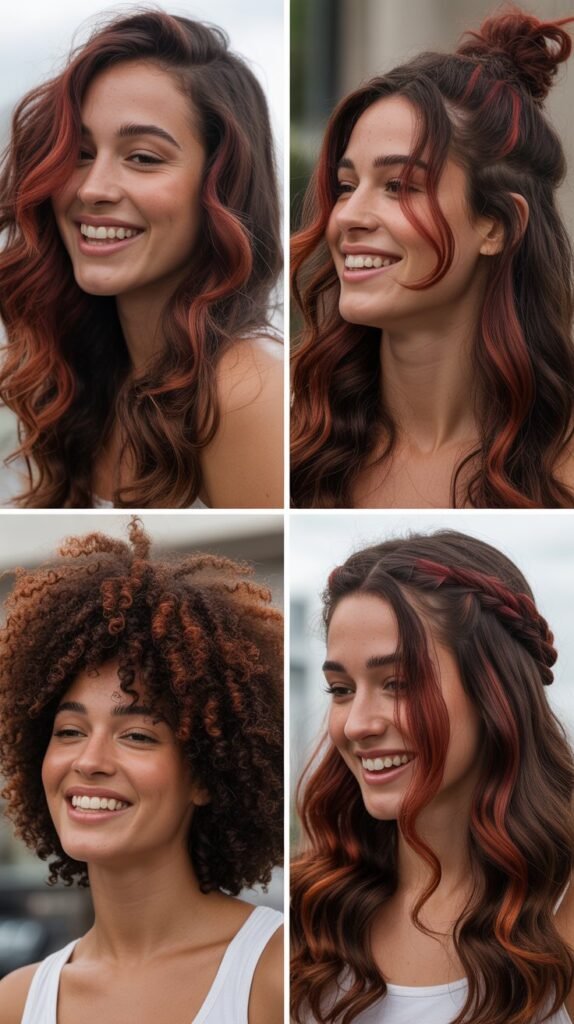 Mahogany Red Highlights for Warmth