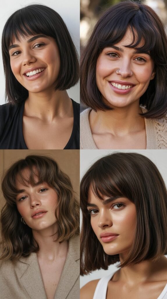 The Blunt Cut With Curtain Bangs