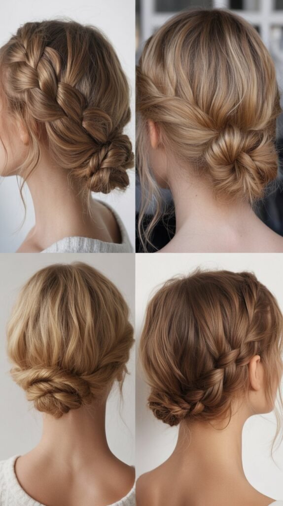  Double Twisted Crown Updo