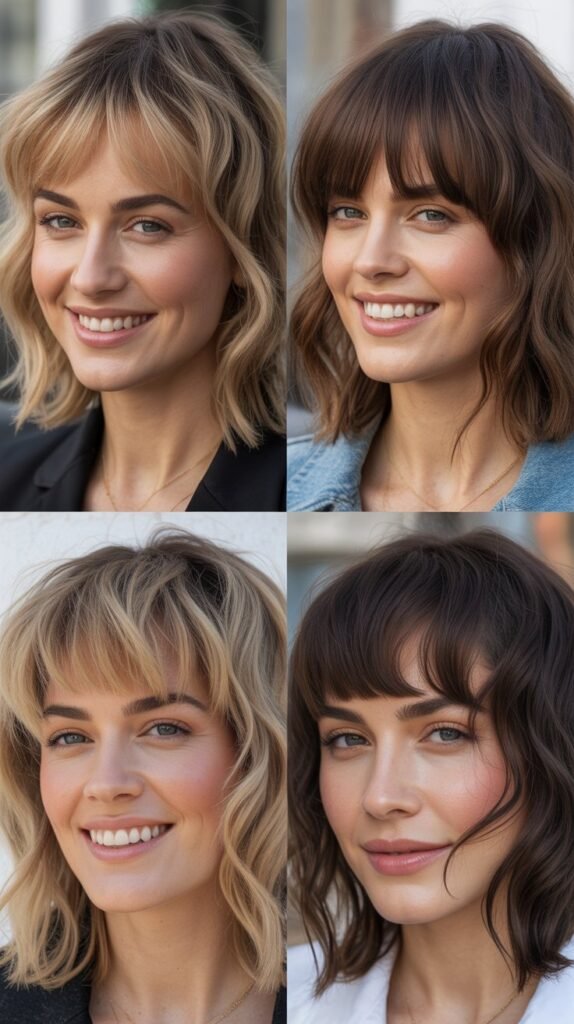 Choppy Bangs for Intentional Texture