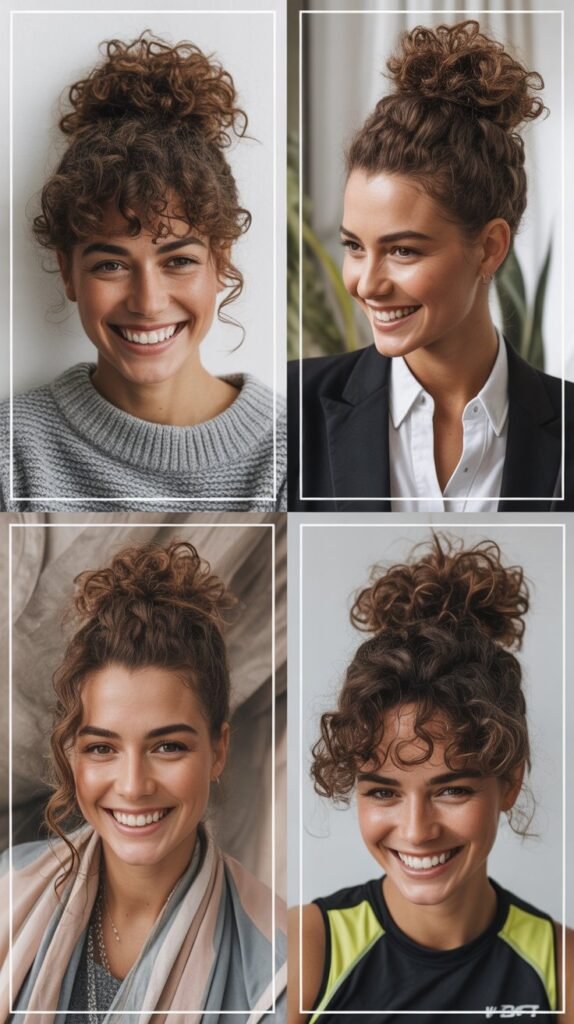 Curly Top Knot