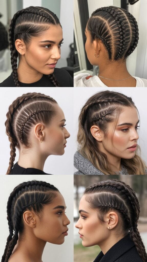 Mohawk Braid with Sleek Sides