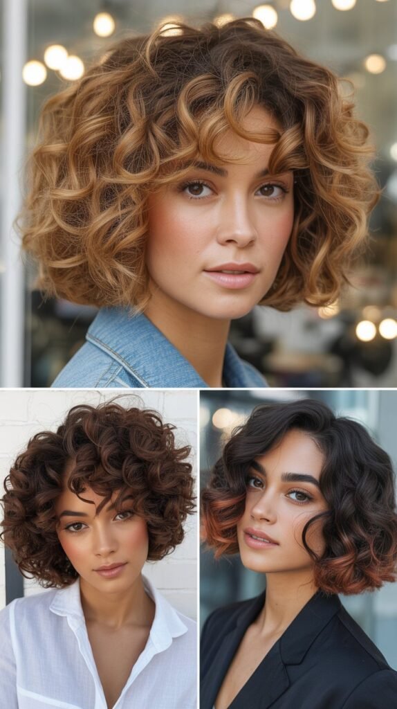 Curly Dimensional Bob