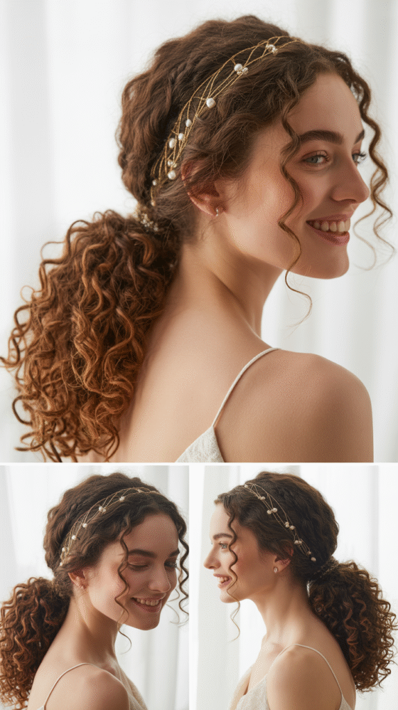  Curly Milkmaid Braids