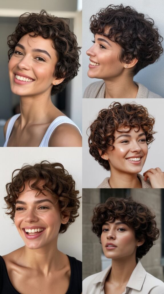 Curly Rounded Pixie