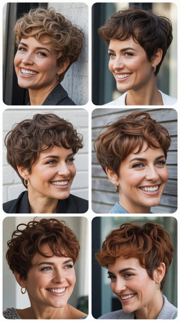 Curly Layered Pixie