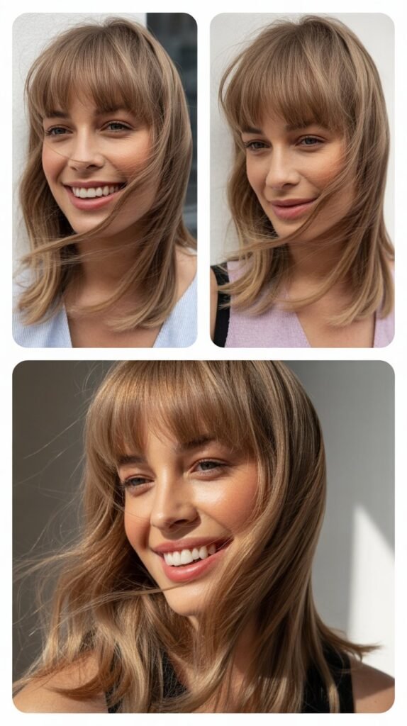 Wispy Bangs With Ribbon Layers