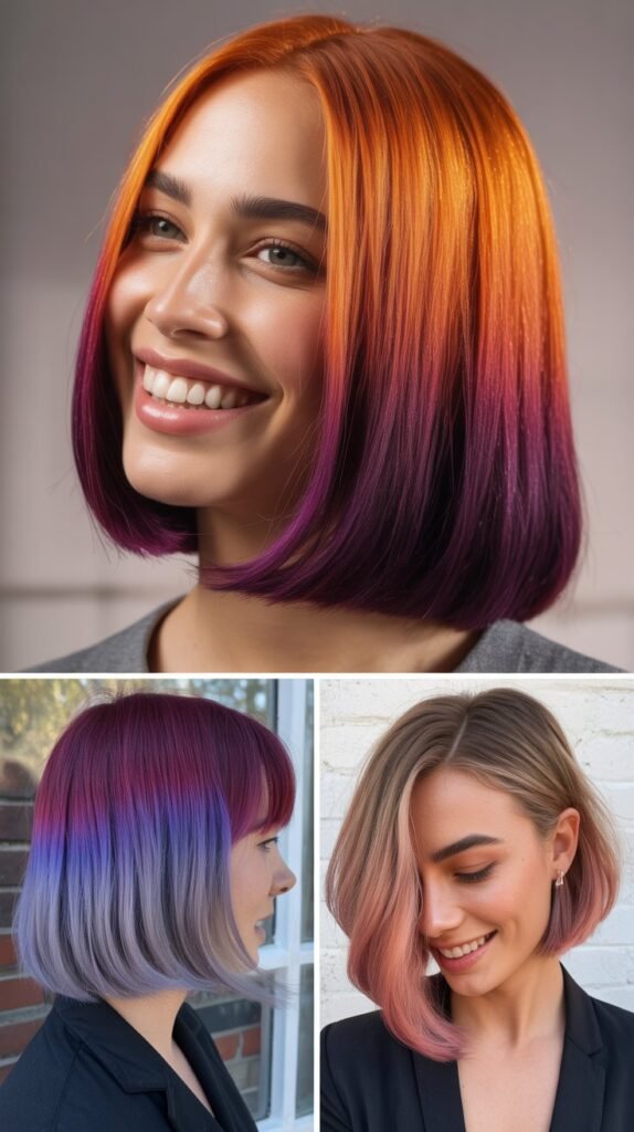 Blunt Cut With Color Melting