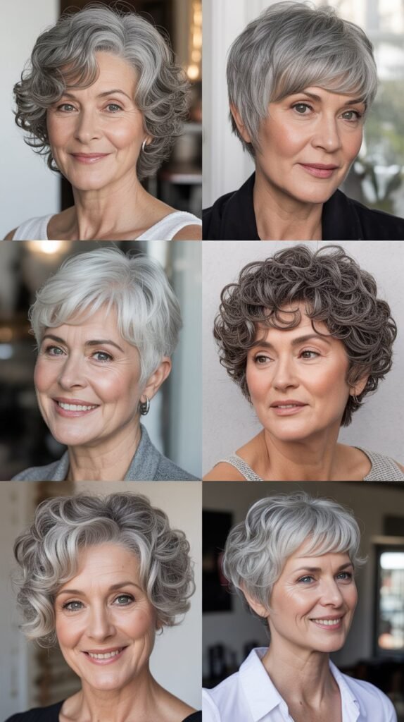 The Curly Gray Pixie