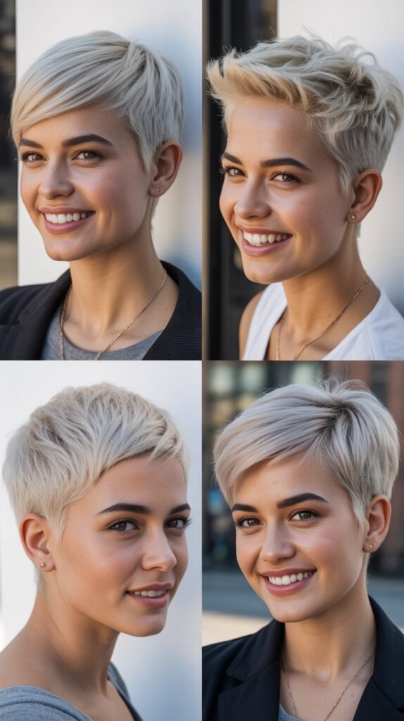  Platinum Blonde Pixie Statement