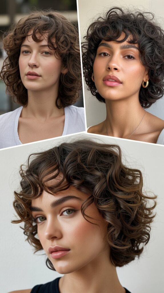 The Curly Rounded Bob