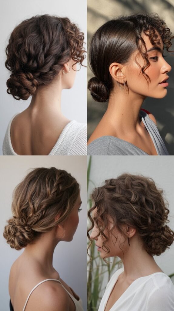 Elegant Low Curly Bun
