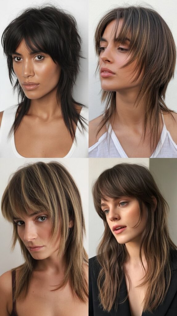  Piecey Fringe With Long Razor-Cut Layers