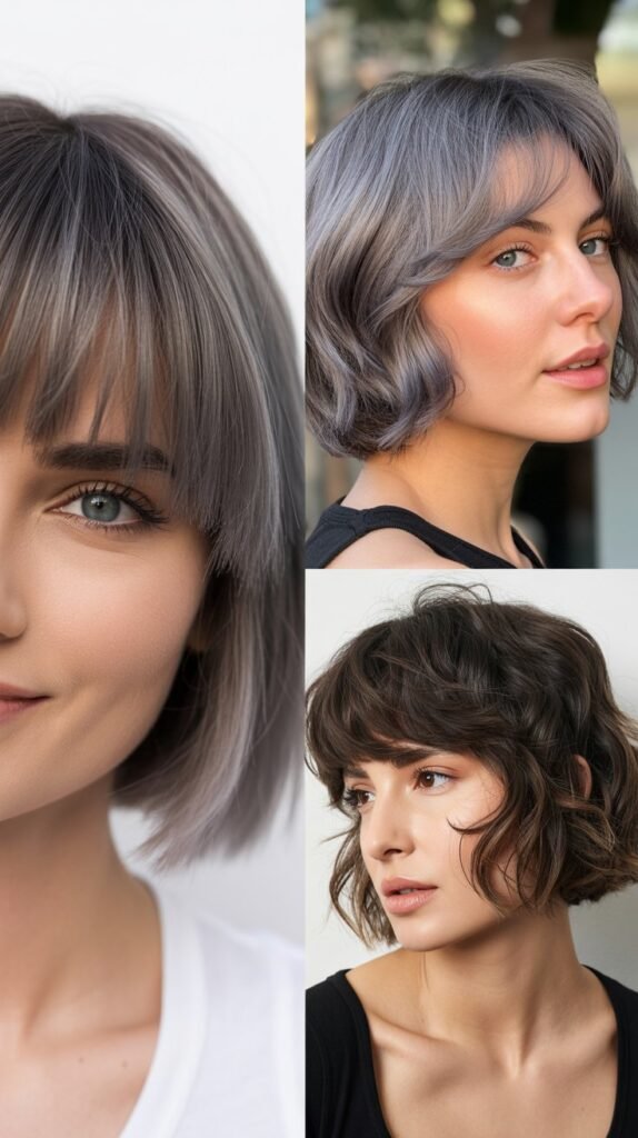  Baby Bangs with Gray Lob