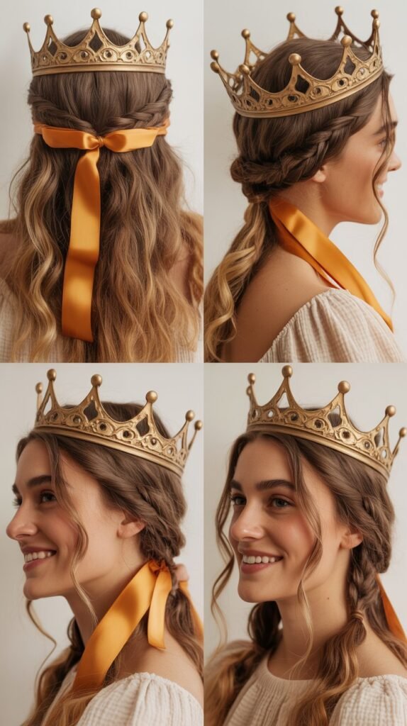 Honey Caramel Ribbons Through the Crown