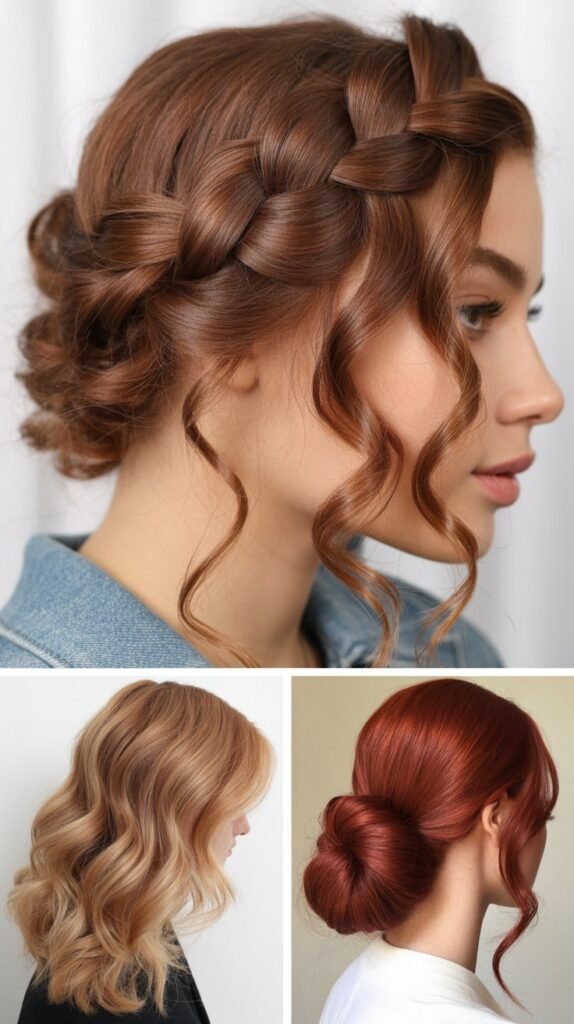  Crown Braid with Flowing Curls