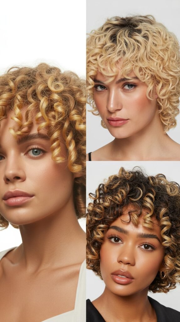  Chunky Retro Highlights on Defined Curls