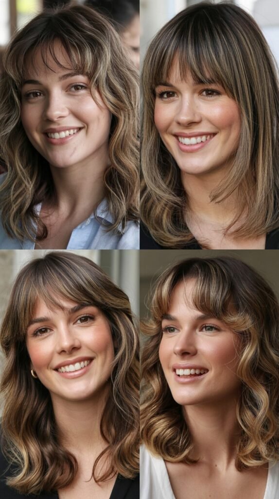  Layered Curtain Bangs