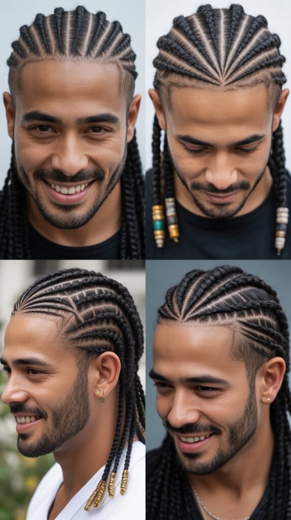  Symmetrical Cornrow Architecture