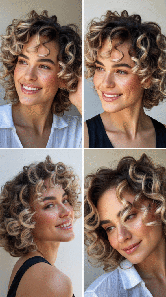 Curly Crown with Pearl Accessories