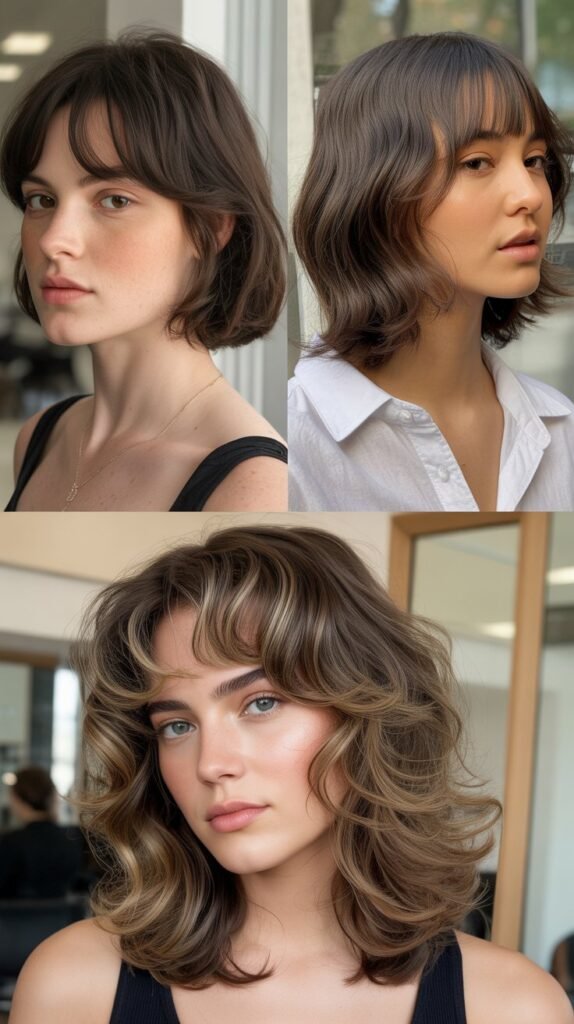 Soft Wispy Bangs With Layered Graduated Cut