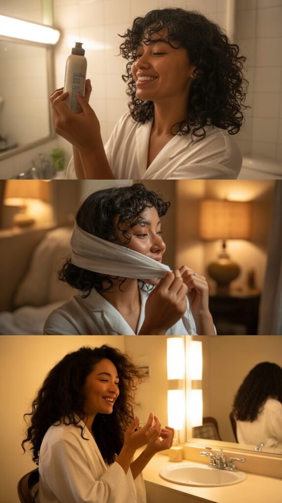 Evening and Nighttime Hair Care for Volume Preservation