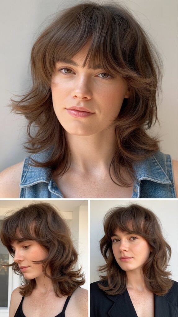 Wispy Bangs With Collarbone-Length Layers