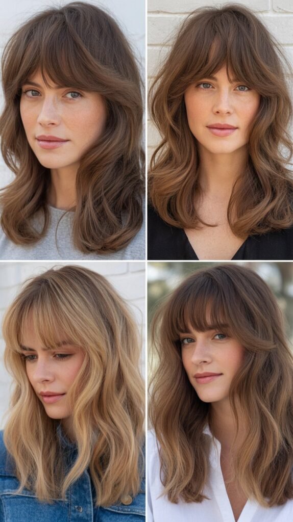 Wispy Bangs With Midi-Length Layers