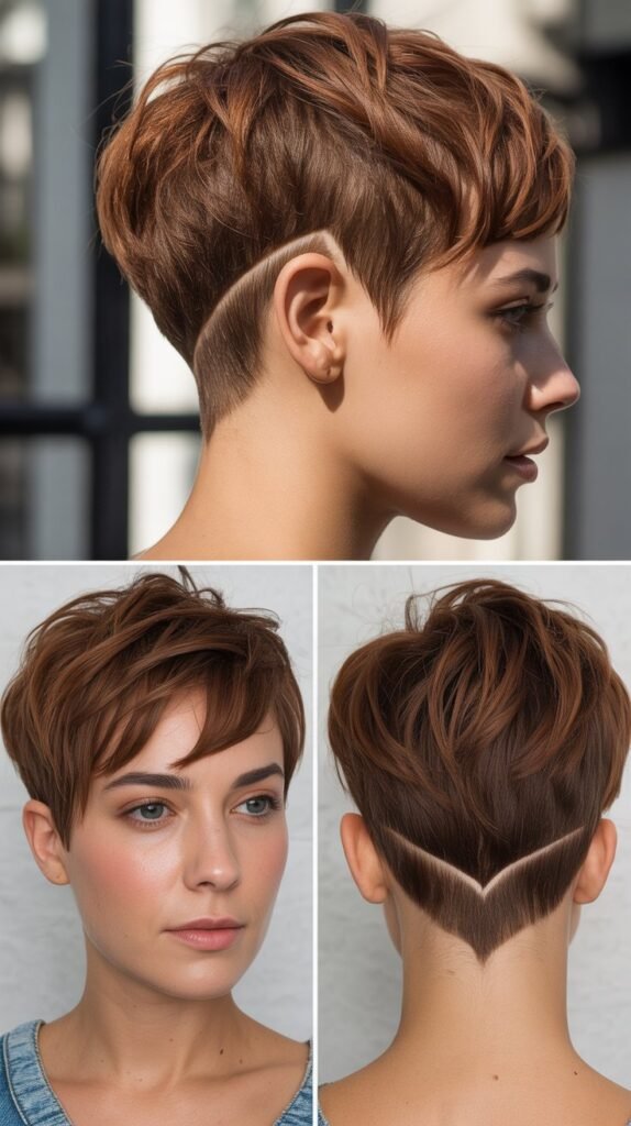 Pixie With V-Cut Undercut Detail