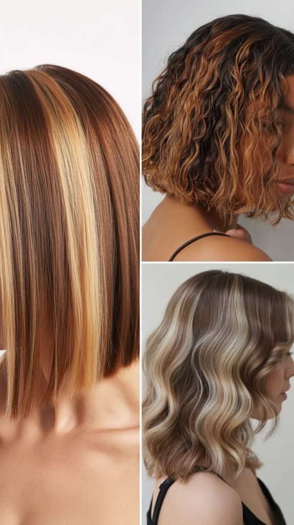  The Blunt Cut with Highlights and Lowlights