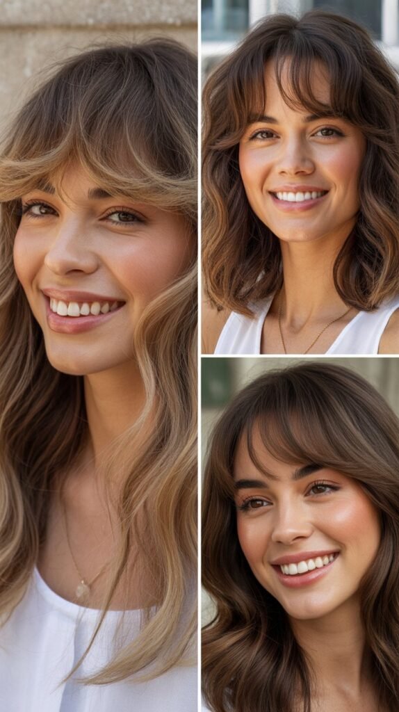Wispy Bangs for Different Hair Densities