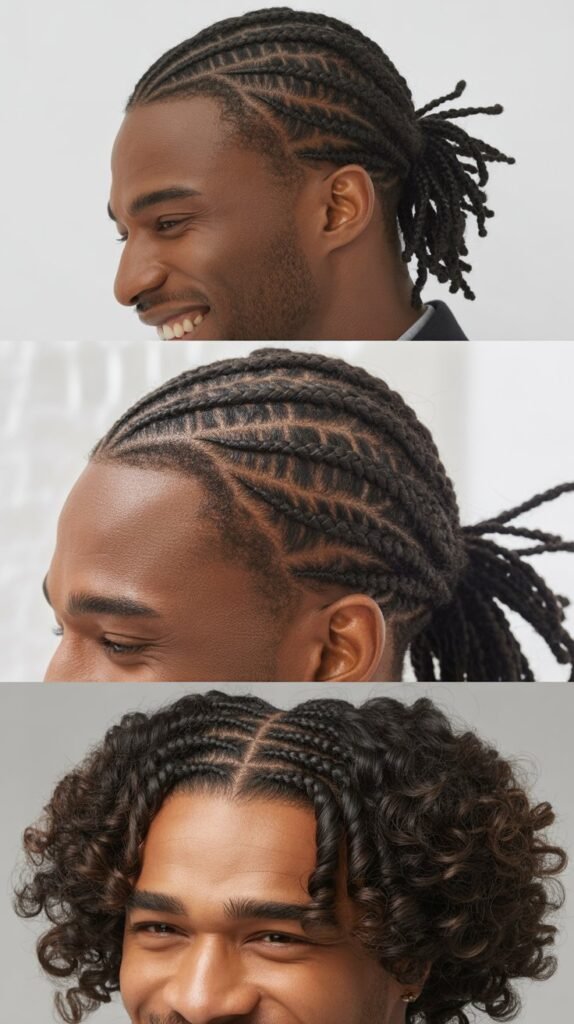 Cornrows with Natural Loose Ends