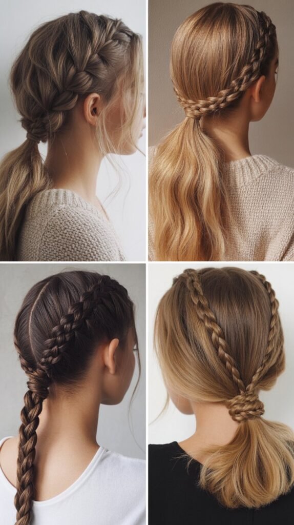 Braided Low Ponytail Wrap