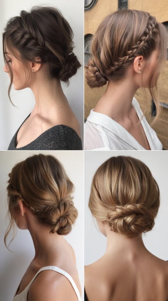 Low Side Bun with Braided Detail