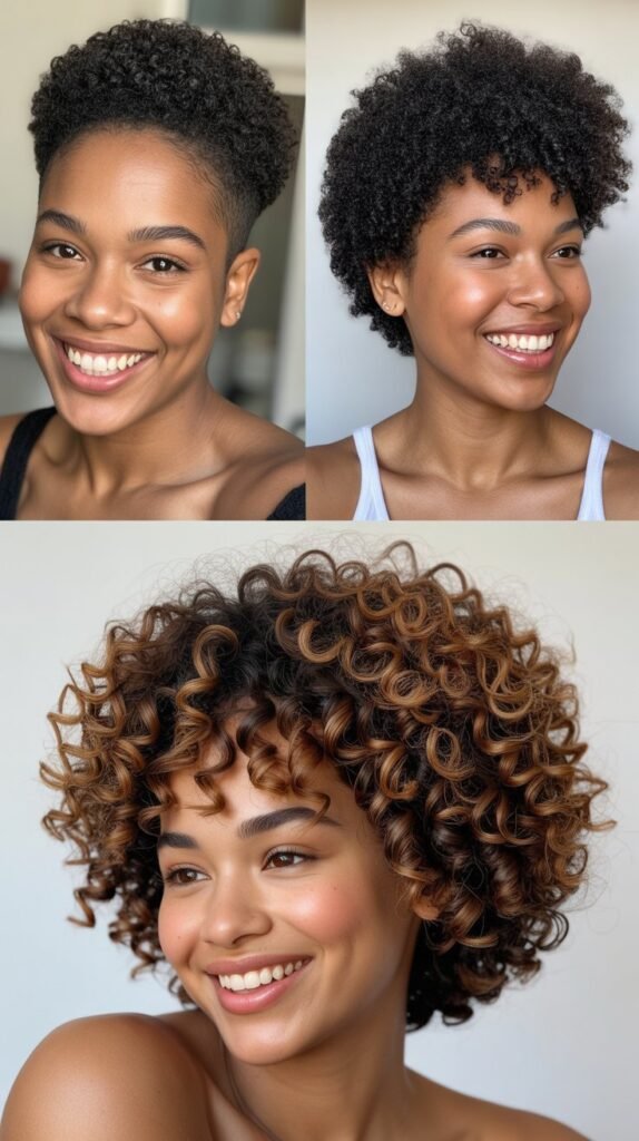 Tapered Curly Afro