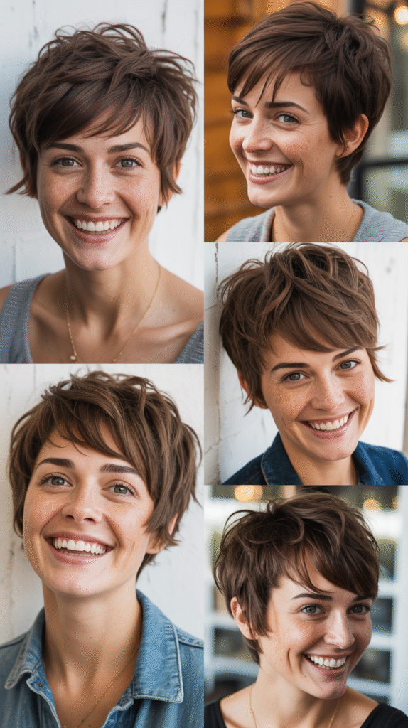 Sleek Side-Parted Pixie: Professional Polish