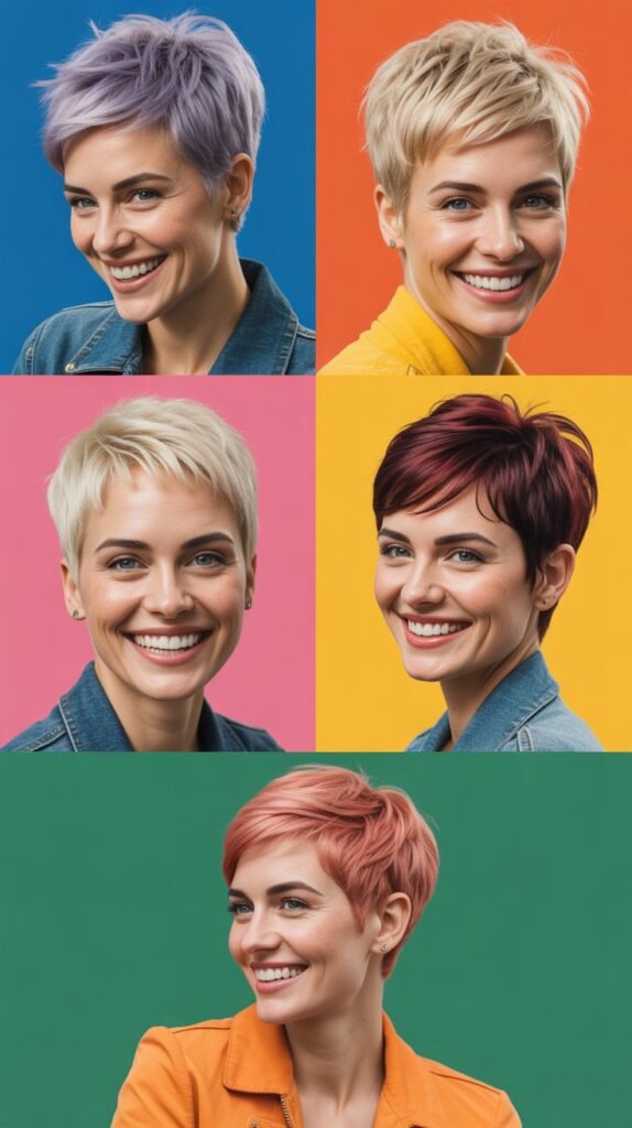  Bold Color Block Pixie